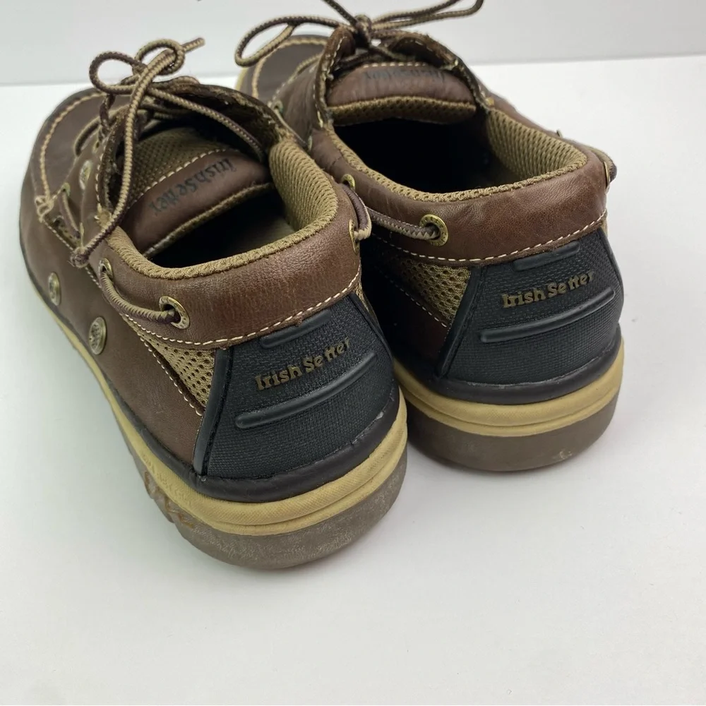 Irish Setter | Men’s Brown Leather Lace Up Angler Boat Shoes 9